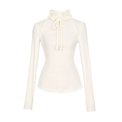 Slavic Elastic Turtleneck Top Set-Up