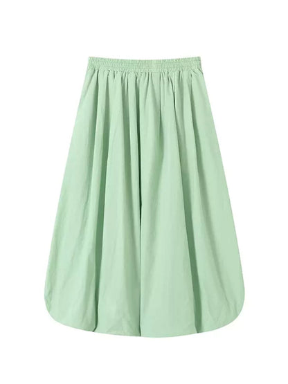 4 Color Bud Long Skirt