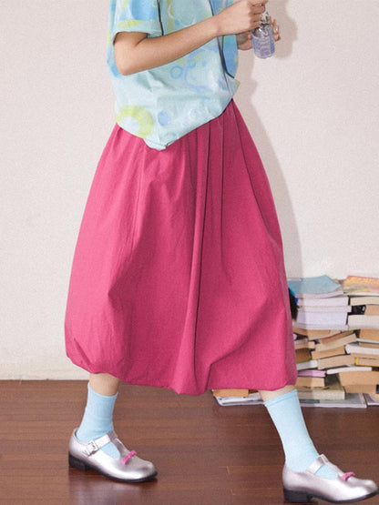 4 Color Bud Long Skirt