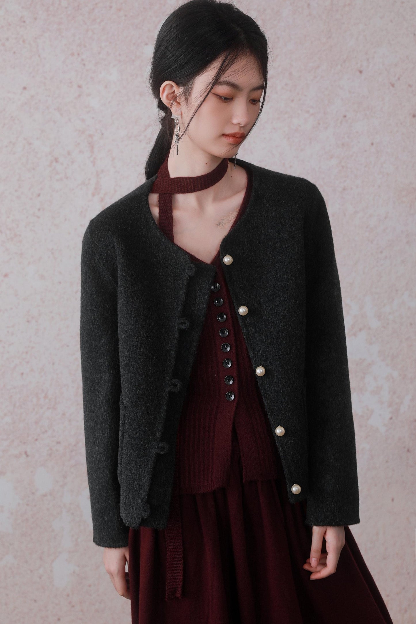 Pearl Button Tweed Jacket