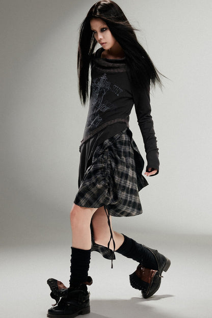 Punk-Inspired Irregular Two-Piece Look Dress