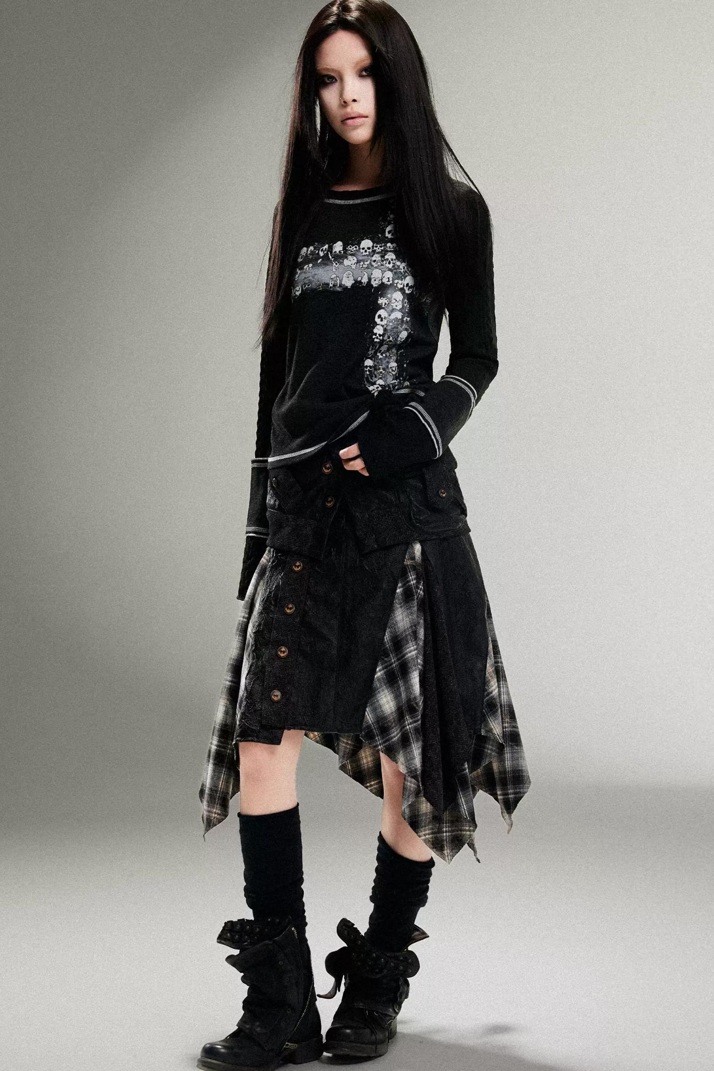 Punk Rock Retro Low Waist Leather Skirt