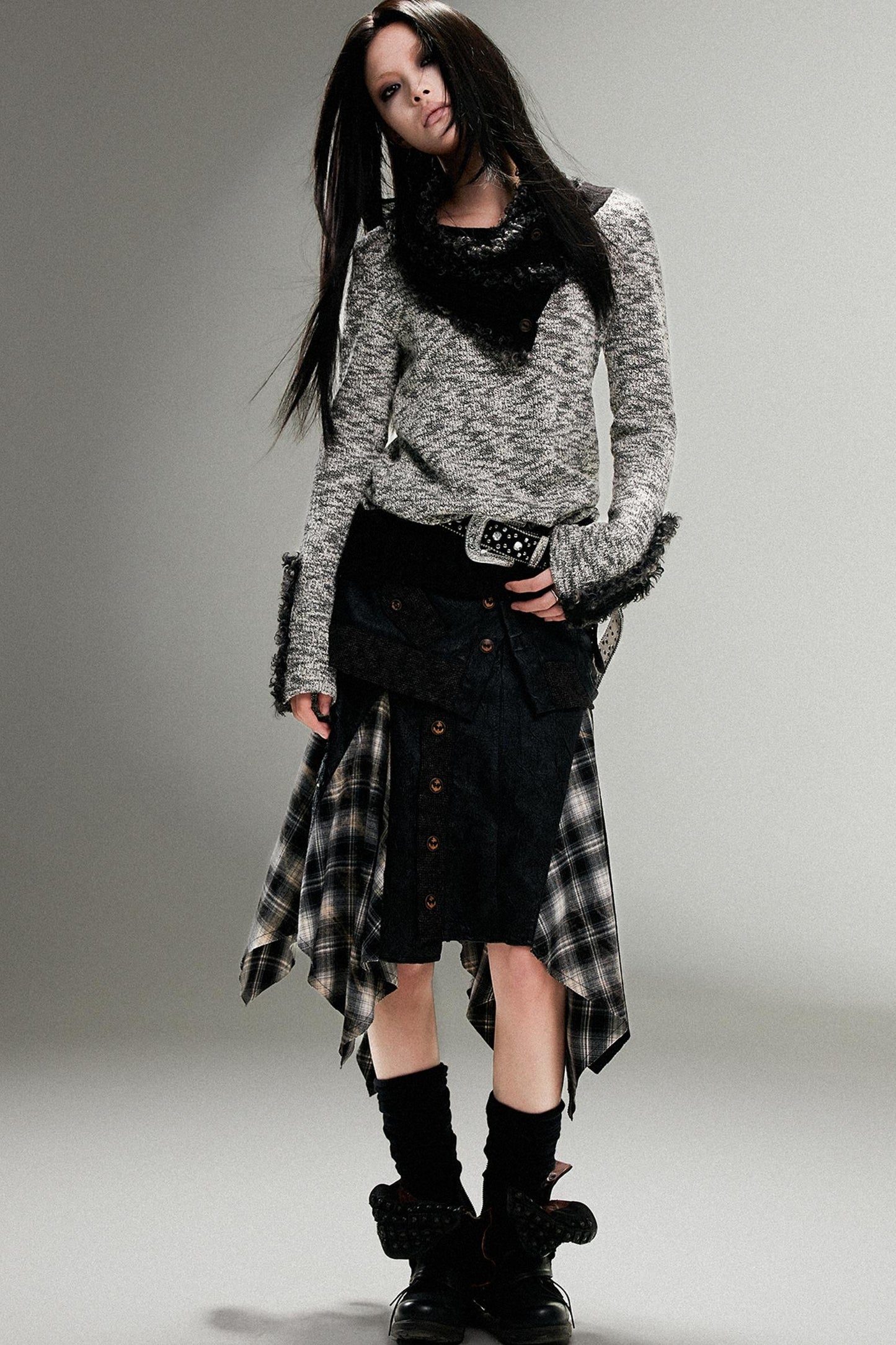 Punk Rock Retro Low Waist Leather Skirt