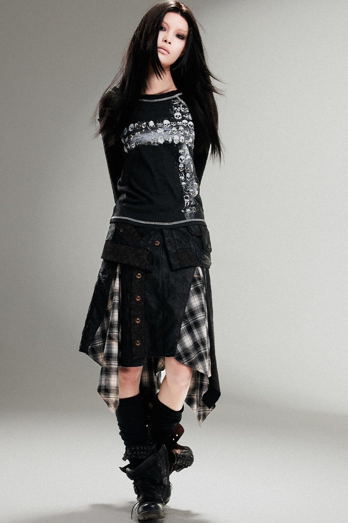 Punk Rock Retro Low Waist Leather Skirt