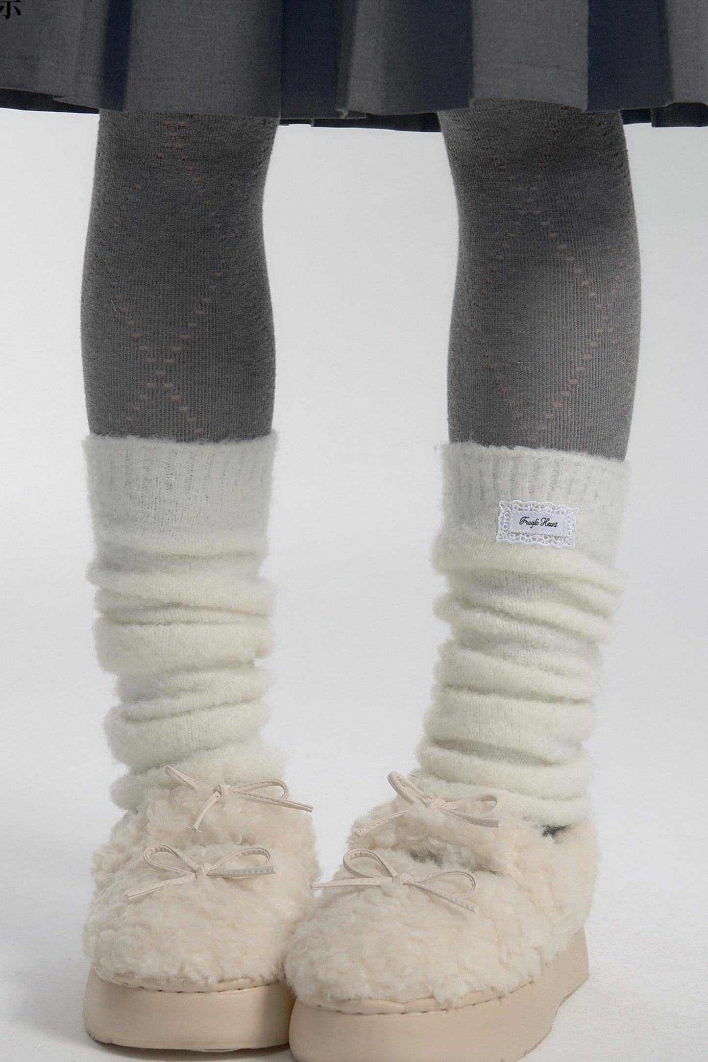 Two Tone Knitted Soft Pile Socks