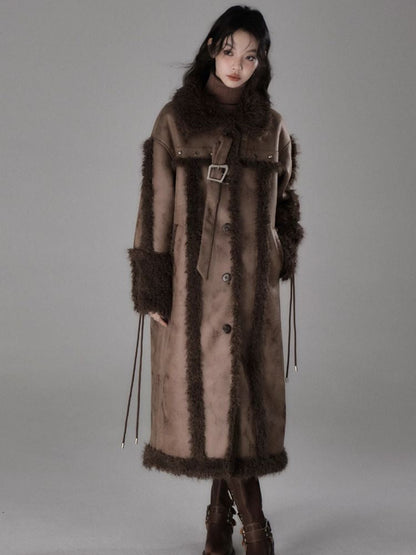 Long lamb thick coat