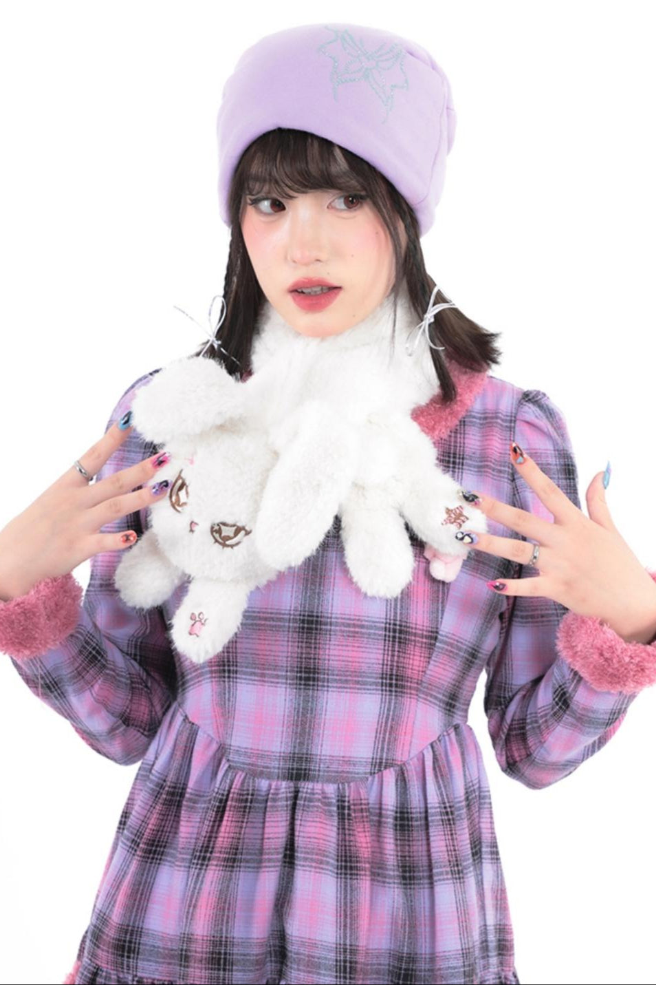 White Rabbit Demon Warm Doll Scarf