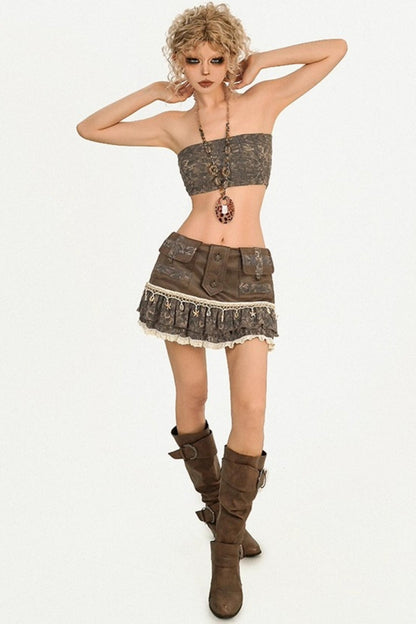 Cool Original Flower Bandeau Top