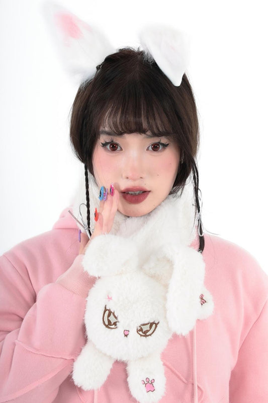 White Rabbit Demon Warm Doll Scarf