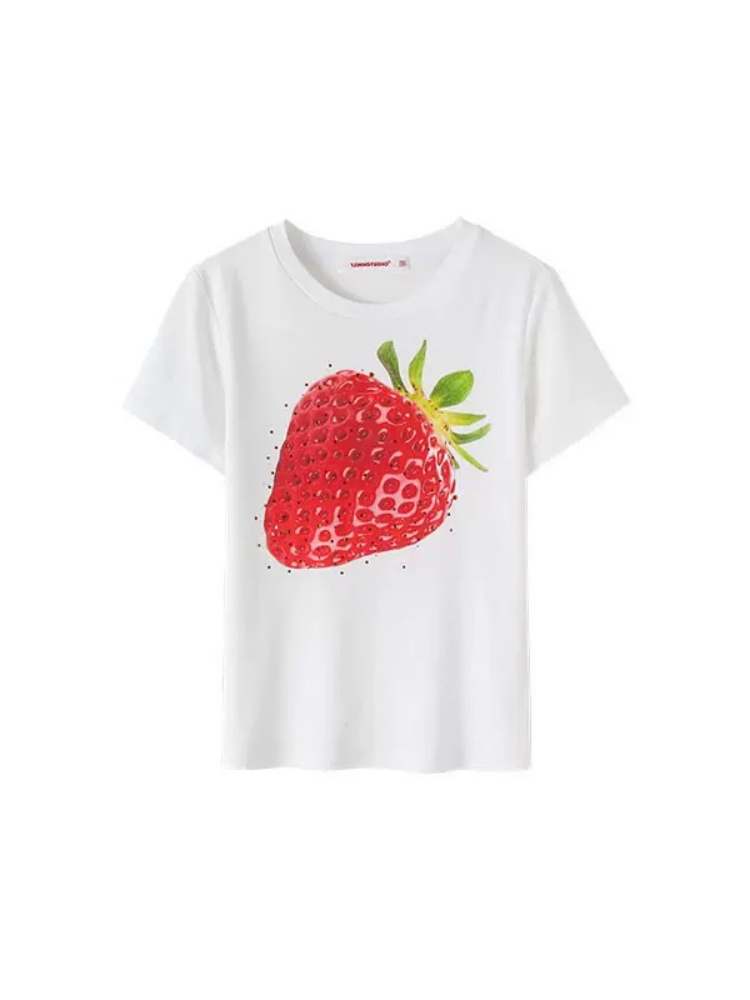 Summer Fruit Printed Loose T-Shirt