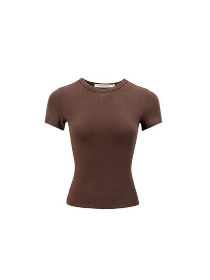 Embroidered Slim Fit Basic T-Shirt