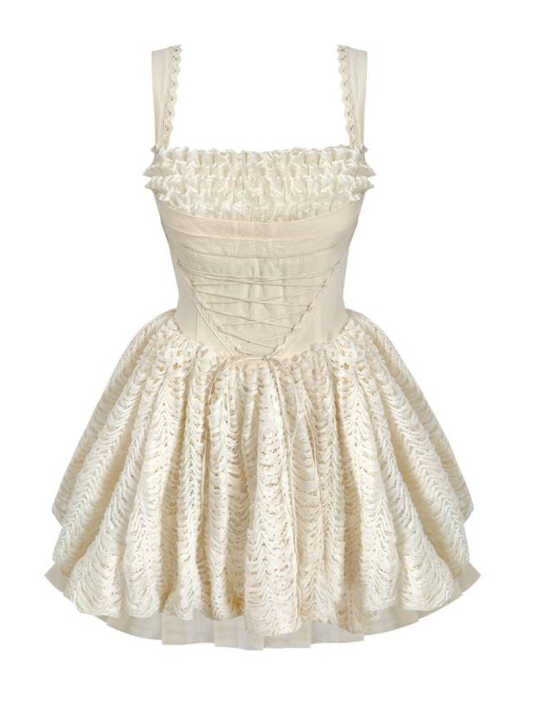 Niche Strap Princess Puff Dress