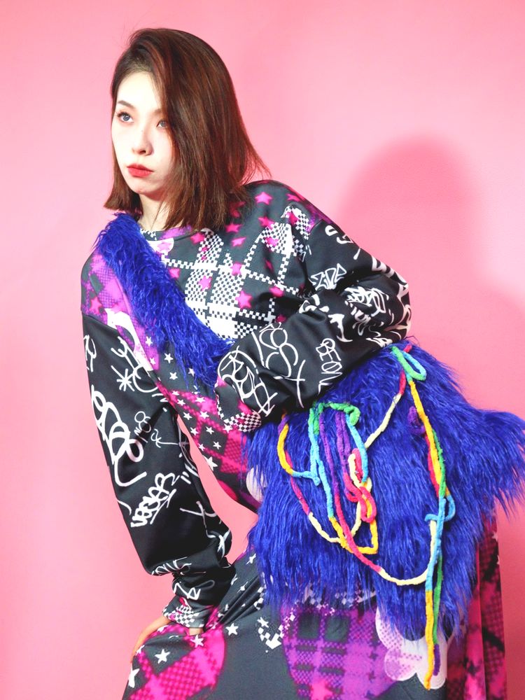 Large capacity imitation fur bag