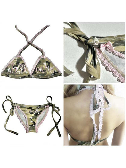 Camouflage & Star Slim Bikini