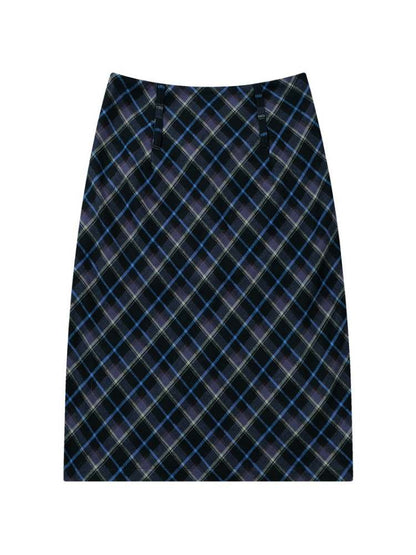 Mid Length Plaid A-Line Skirt