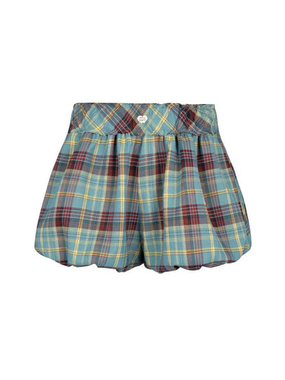 Campus Girl Style Plaid Bud Culottes