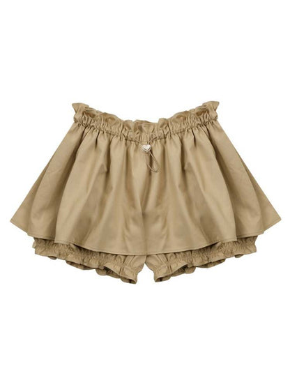 A-Line Fluffy Ruffle Skirt Pants