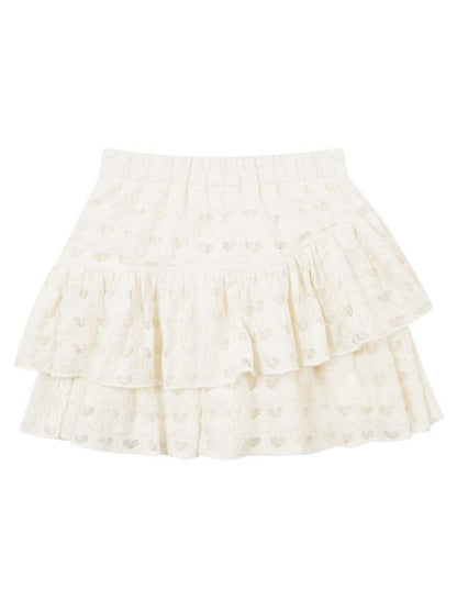 Heart-Shaped Cutout Race A-Line Cake Mini Skirt