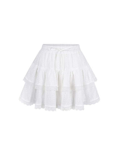 French Girl Lace Bilayer Fluffy Cake Skirt