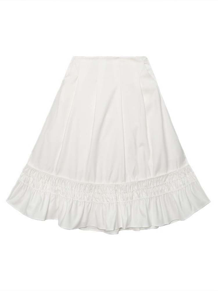 French Elegant Ruffled A-Line Skirt