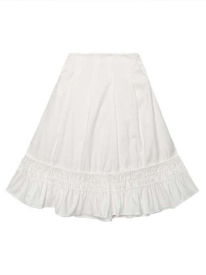 French Elegant Ruffled A-Line Skirt