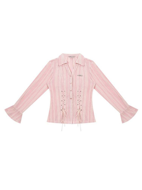 Slim Fit Side Lace Up Shirt