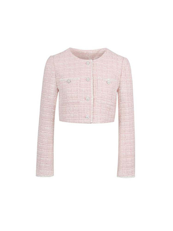 Girly Lame Pearl Bijoux Short Jacket
