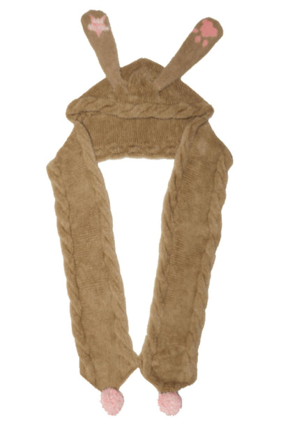 Ghost Horse Hooded Mink Scarf