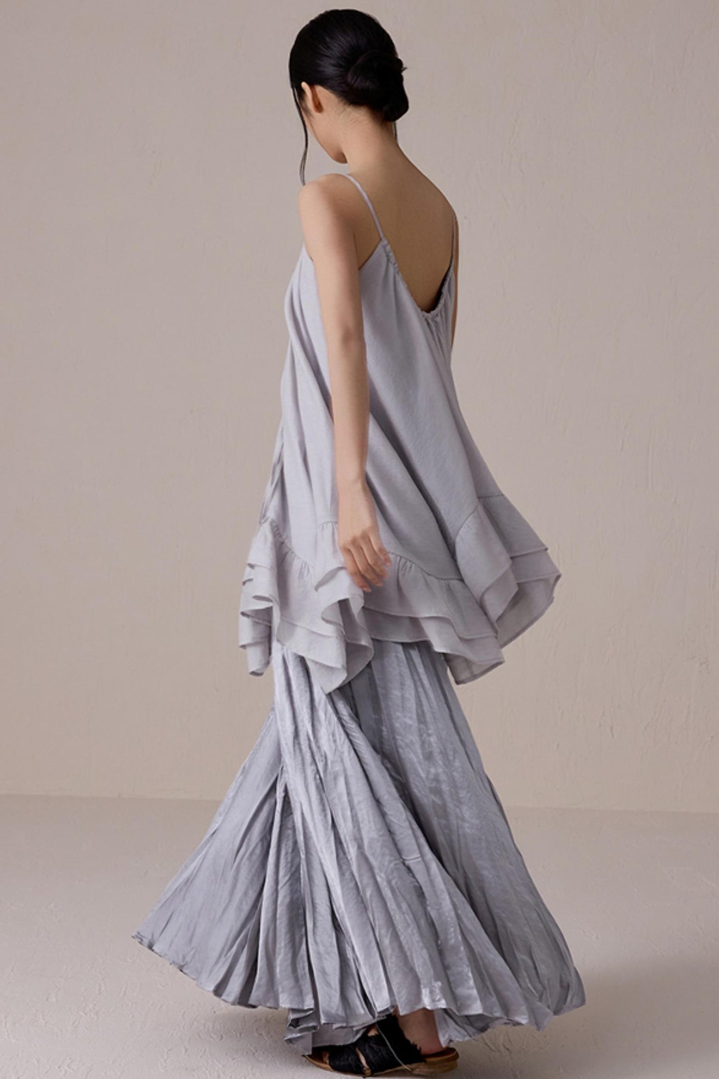 Silver Gray A-Line Skirt