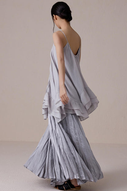 Silver Gray A-Line Skirt