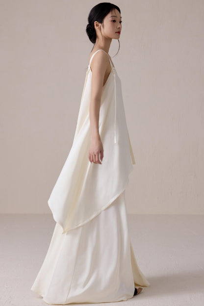 Ethereal Beige Summer Dress