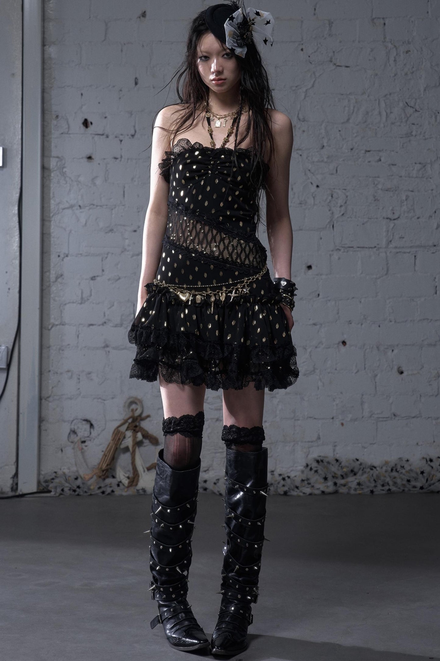 Lace Polka Dot Dress