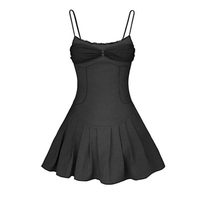 Halter A-Line Pleated Dress