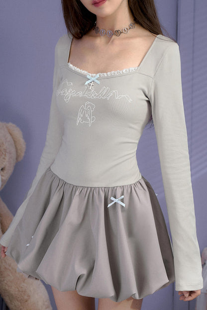 Gray Charm Ballet Dress