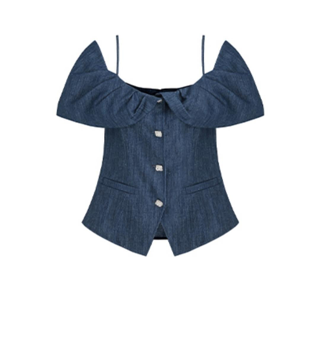 One-Shoulder Bubble Sleeve Top