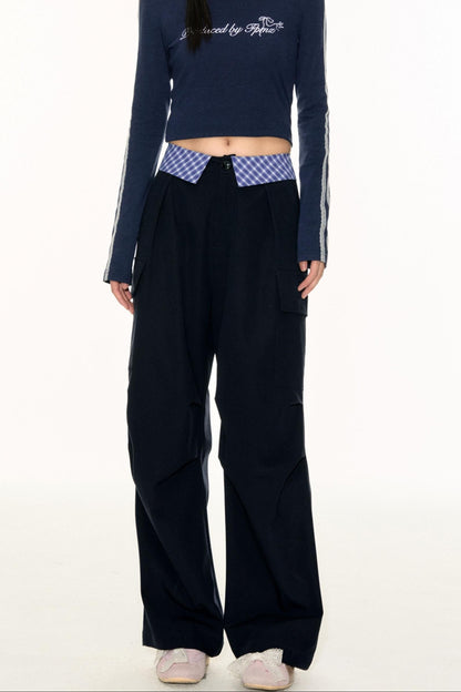 Blue Plaid Work Pants