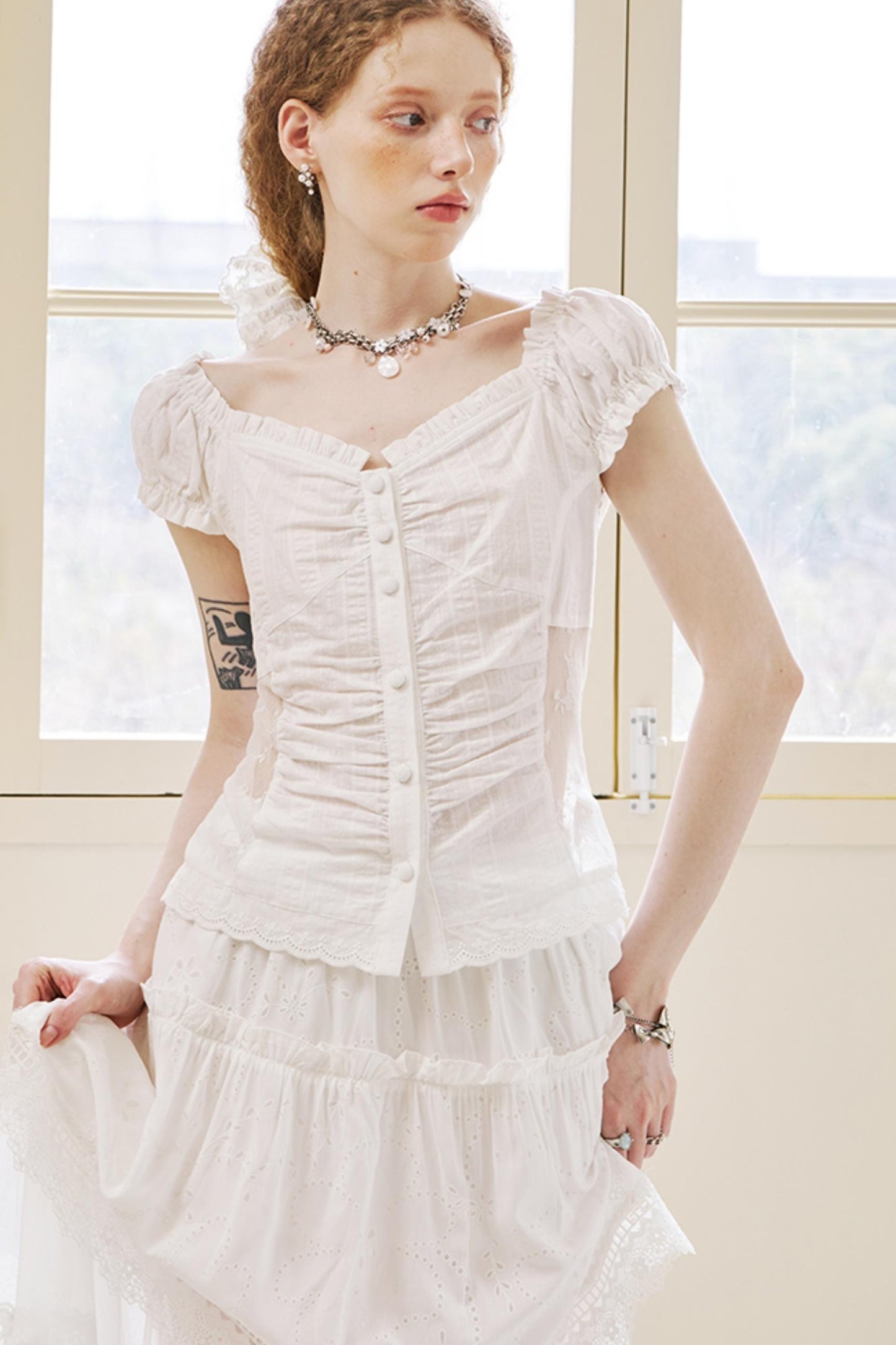 Vintage Lace Slim Fit Top