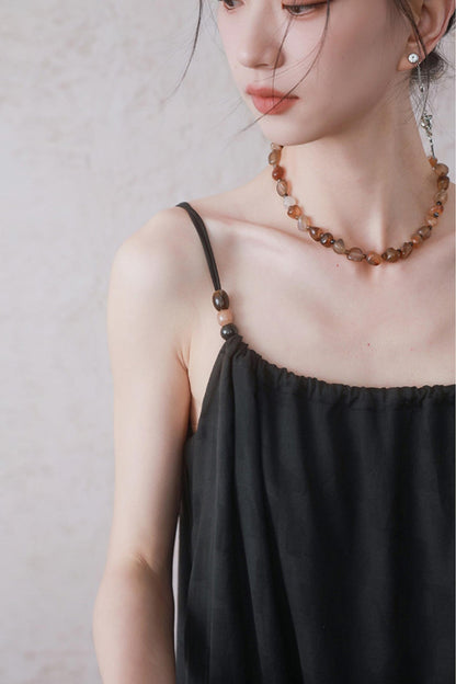 Chinese Beaded Halter Dress