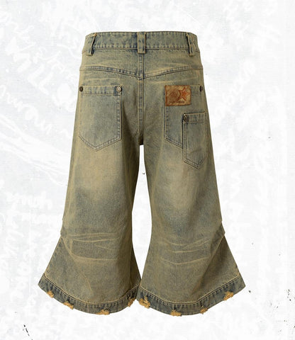 Winged Denim Trousers