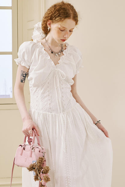 Summer Lace Peplum Dress