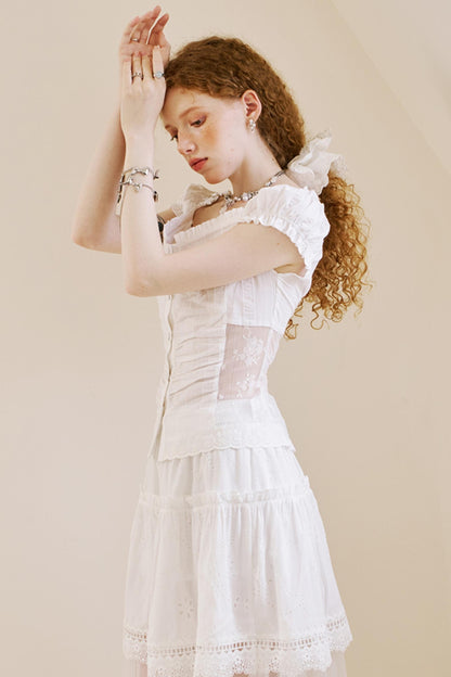 Vintage Lace Slim Fit Top