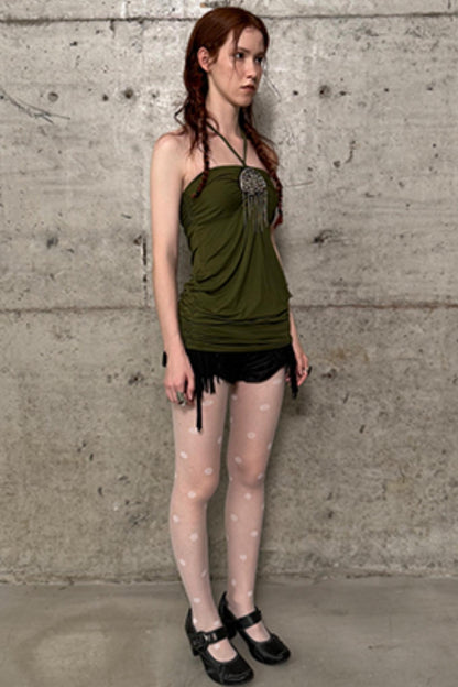 Metal Button Corset Tank