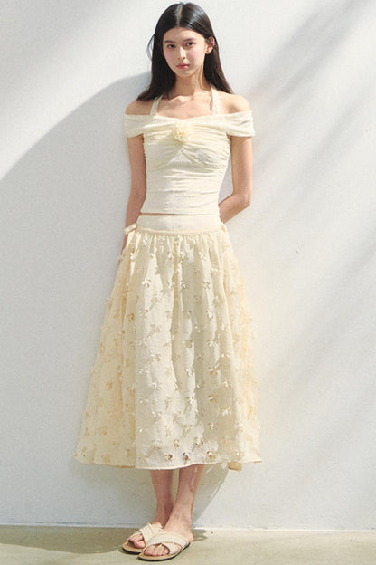 Lace One-Shoulder Top