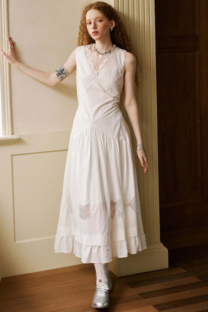 Elegant Lace V-Neck Dress