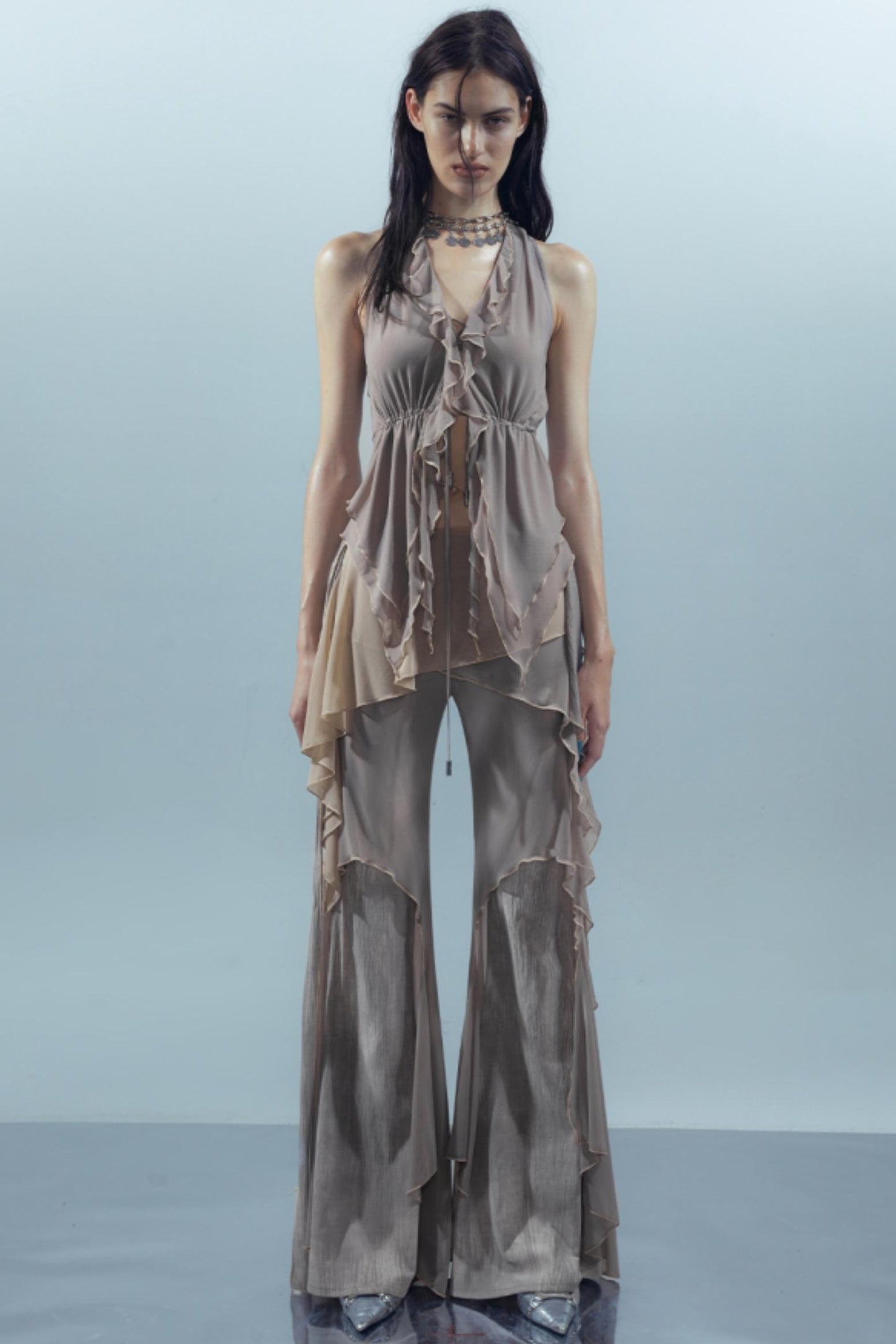 Dreamy Ruffled Mesh Tank