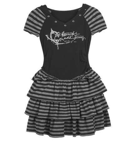 Y2K Punk Hooded Dress
