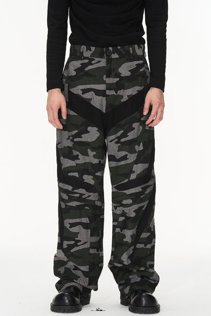 Patchwork Pleat Pants