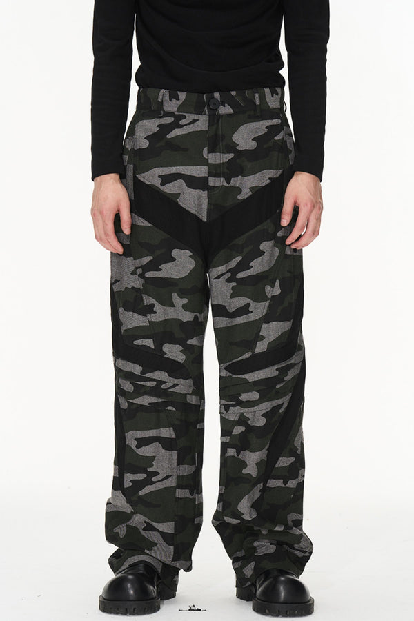 Patchwork Pleat Pants