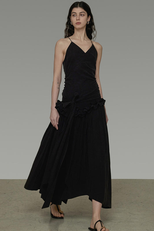 V-Neck Halter Slim Summer Dress