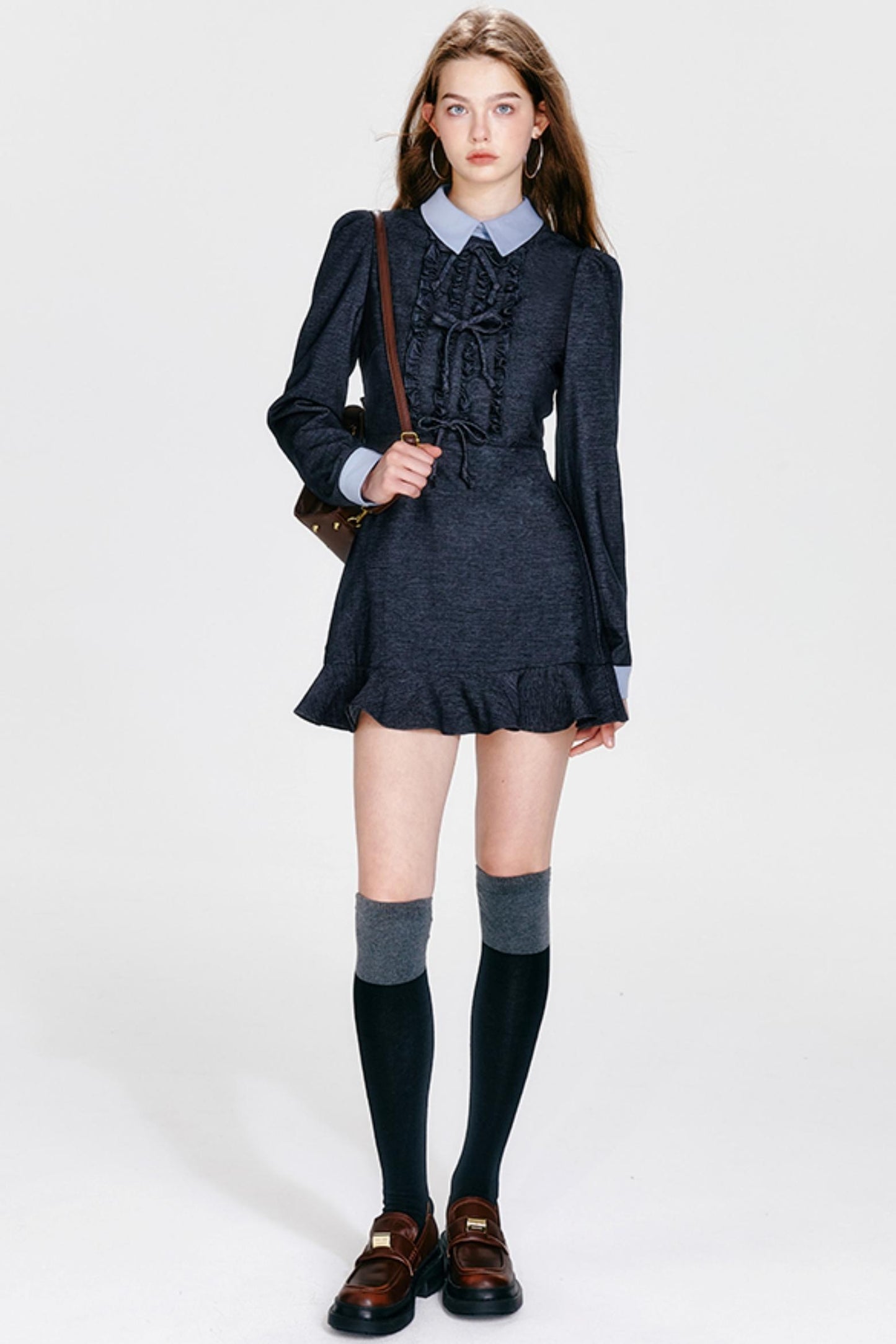 Color Clash Bow Dress